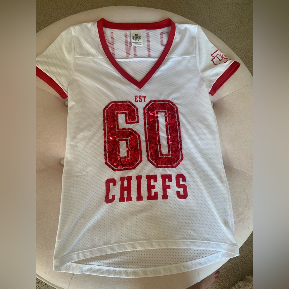Victoria's Secret White and Red Jersey Top